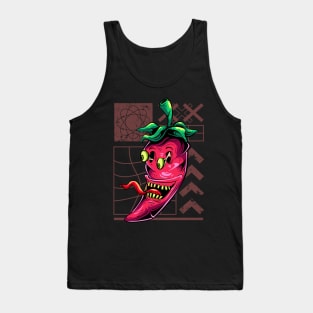 Food Monster, scary chili Tank Top